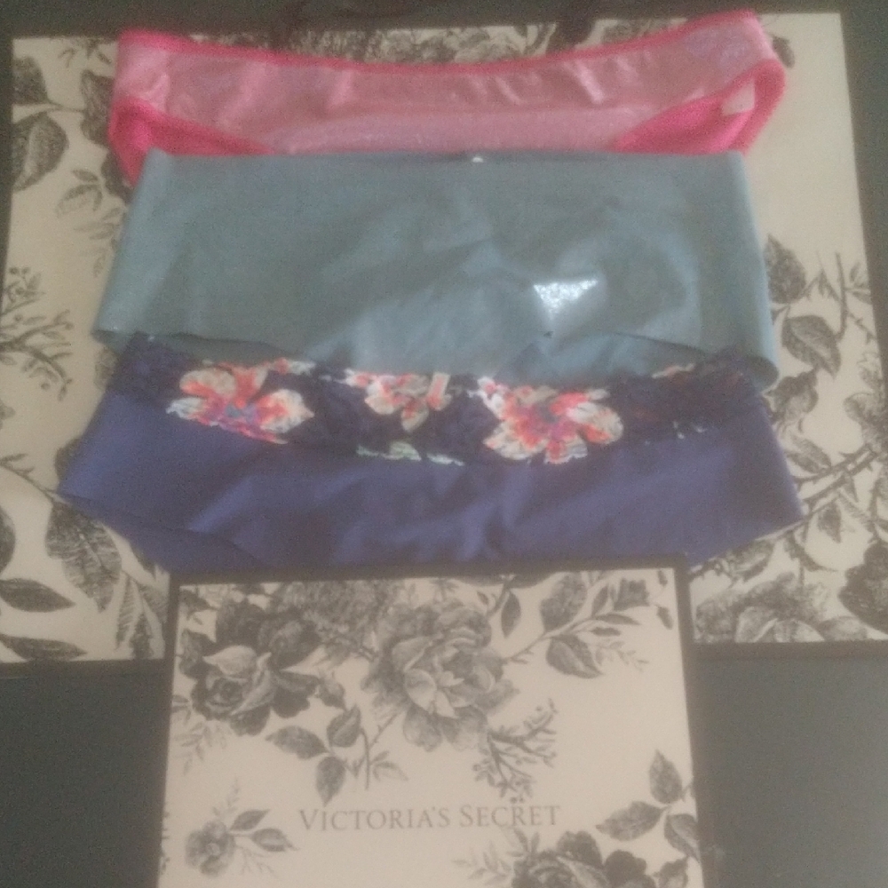 Victoria's Secret Pink, Teal, and Navy Panties Set